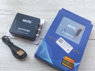 Конвертер HDMI to AV (RCA, поддержка PS4, XBOX, T2) HDMI->тюльпаны
