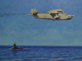 Продаётся картина Климова О. В. " Самолёт и подводная лодка"