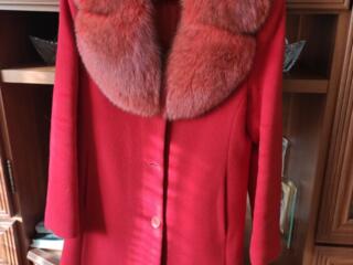 Зимнее пальто, натуральная шерсть и мех