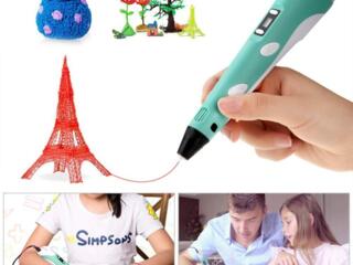 3Д ручка c LCD дисплеем 3D Pen-3 с трафаретом