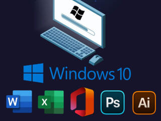 Установка Windows, Microsoft Office, Adobe.
