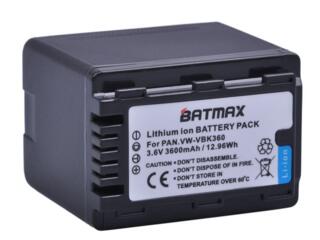 Новые усиленные аккумуляторы Batmax VW-VBK360 для видеокамер Панасоник