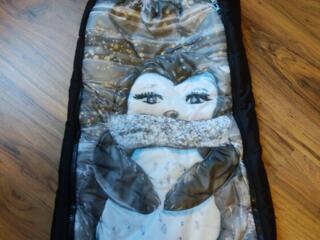 Зимний конверт на овчине для новорожденного