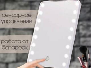 Косметическое зеркало с подсветкой LED для макияжа 250 р, новый год