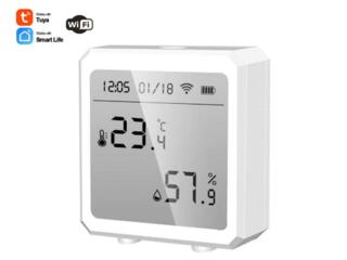 Wi-Fi Датчик температуры и влажности + часы Tuya/SmartLife App