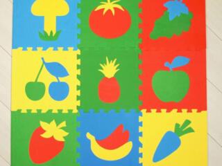 Детский коврик пазл/ Мягкий пол "Сад-Огород" 1м x 1м (Eco Cover)