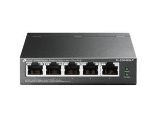 Коммутатор TP-Link TL-SG1005LP с 5 гигабитными портами (4 порта PoE+)