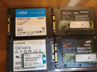 SSD sata, nvme, m2, m-sata - 120, 250, 500gb в наличии.