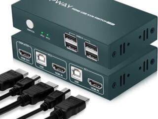 HDMI KVM-переключатель 2-в-1