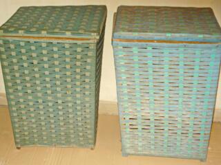 Плетёная корзина (тумба, ящик) для белья в ванную СССР