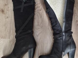 Зимние кожаные сапоги 36р