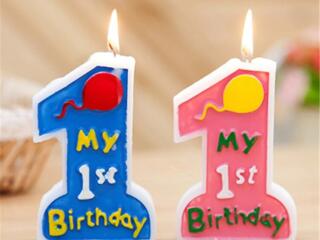 Свеча в торт "My 1-st Bisthday"(Мой первый День Рождения)