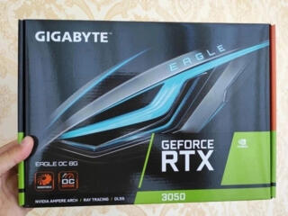 Видеокарта Gigabyte RTX 3050 Eagle OC 8Gb. Новая. На гарантии! 275$