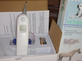 Термометр электронный ветеринарный, изогнутый д/КРС, собак, кошек