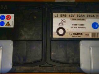"VARTA" EFB 70 mAh 760 A. Недорого!