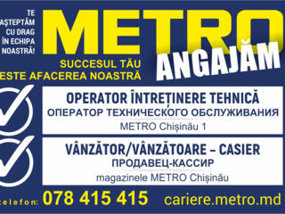 Compania METRO angajeaza operator întreținere tehnică, Vânzător