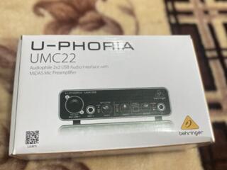 Продам звуковой аудио интерфейс U-Phoria UMC22