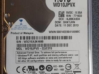 WDC WD10JPVX-22JC3T0 1000,2 GB работает отлично