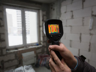 Проверка зданий и сооружений тепловизором.