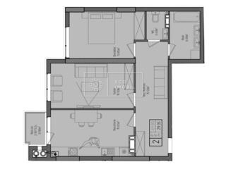 Se vinde apartament cu 2 odăi variantă albă, amplasat în Criuleni, ...
