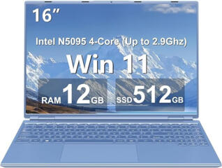 Ноутбук Aocwei/ 16" 2K/ Celeron® N5095/ 12 Gb DDR4 / 512 Gb SSD