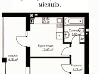 продаж 1-к квартира Бучанський, Гостомель, 30500 $