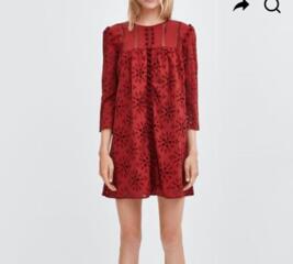 Платье с шитьем Zara размер S