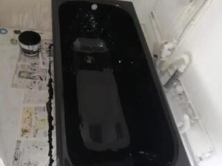 Реставрация ванн, черный жидкий акрил для ванн Застывание 24 часа.