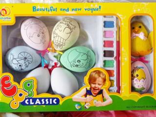 Пасхальные расписные яйца набор раскраска для детей.