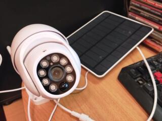 Camera PTZ cu panou solar Tuya / Wi-Fi камера на солнечной батарее