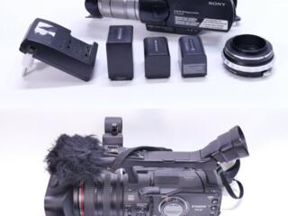 Камеры Canon XH-A1 и Sony Nex-VG10 и штатив