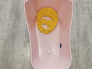 Ванночка детская со сливом и термометром+козырек с защитой для ушей