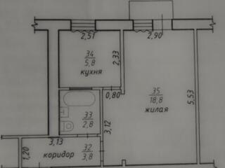1-комнатная 3 этаж 32 кв. м. Балка - "Космо".