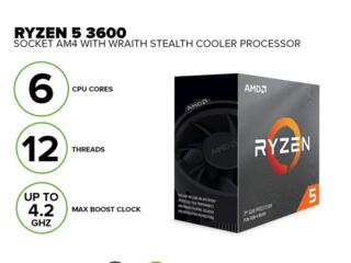 AMD Ryzen 5 3600 3rd Gen (3.6-4.2GHz, 6C/12T, L3 32MB, 7nm, 65W, AM4)