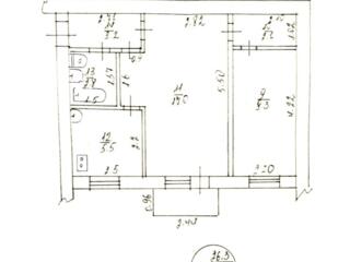 16000$. Двухкомнатная квартира в центре, 40 м2, ул. Кирова 140, 3 эт,