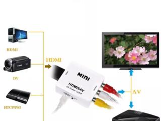 Адаптеры HDMI to AV/ RCA /cvsb l/r 1080 p*-180 LEI