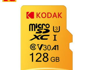 Карта памяти KODAK MicroSD, 128ГБ, Оригинал. Картридер, Адаптер USB-Type C