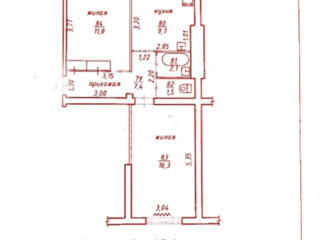 2-комнатная квартира в панельном доме в Тирасполе, у Пожарной части