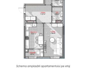 Vă propunem spre vânzare apartament cu două odăi și living în ...