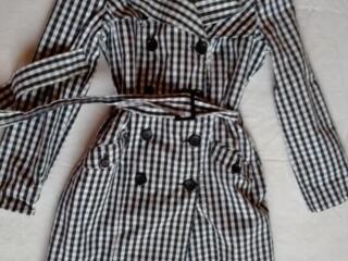 Плащ, тренч, тренчкот, клетка, next