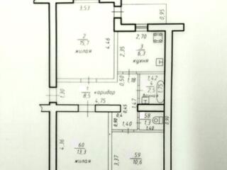 Трехкомнатная квартира 61 м2, ул. Куйбышева 20, 3 эт. /5, 22000$