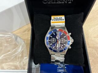 Оригинальные ORIENT MAKO chronograph SOLAR 200 m, сапфир, мужские часы