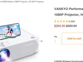 VANKYO Performance V630W Native 1080P Projector, HD WiFi Projector pro