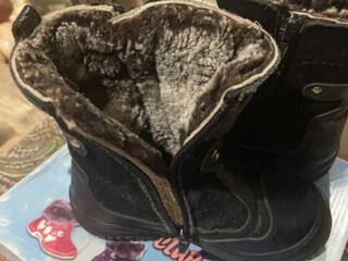 Зимние ботинки, натур кожа и мех р- р 27