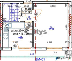 Apartament - 31  m²  , Chisinau