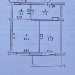 продаж 1-к квартира Київ, Голосіївський, 48000 $