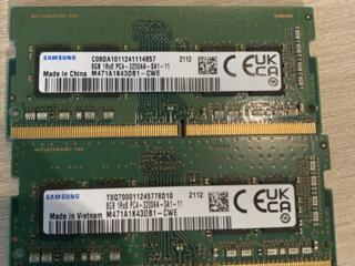 Продам 2 планки DDR4-3200MHz по 8gb оперативная память для ноутбука