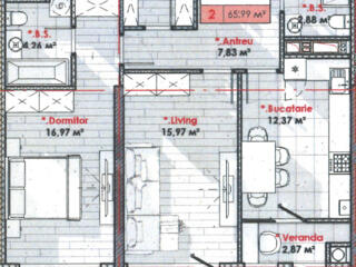 Se vinde apartament 65,99 m2, în complex Solaris, Telecentru șos. ...