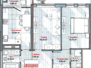 Spre vânzare apartament în Cartierul rezidențial SOLARIS construit de 