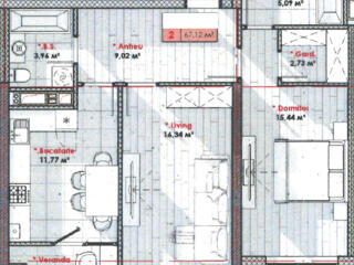 Spre vânzare apartament în Cartierul rezidențial SOLARIS construit de 